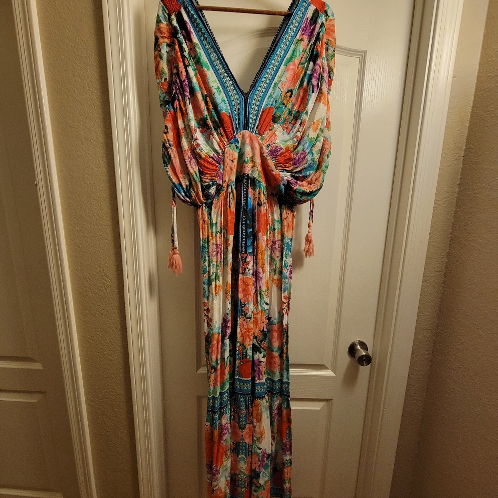Floral boho maxi dress